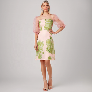 Custom OEM ragazze sera estate Sexy elegante moda lunghi abiti da donna floreale abito Midi per le donne 2024 - Product Image 2