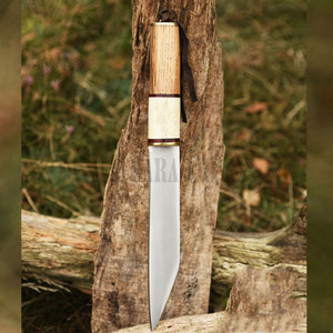 Cuchillo Vikingo de Alta Calidad con Hoja de Acero al Carbono y Mango de Madera y Hueso - Product Image 2