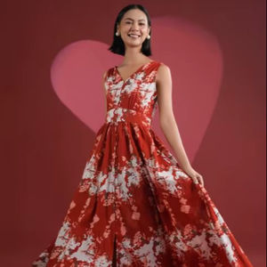 Nuevo Diseño Popular, Vestidos Largos Maxi de Algodón con Encaje y Escote Profundo en V, Elegantes y Casuales de Verano para Mujer, el Mejor Diseño - Product Image 1