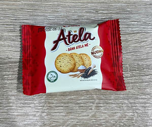 HALAL Atela 228g de craquelins croustillants au sésame produit FMCG faible en gras du Vietnam collation exotique goût sucré genre de biscuits à bas prix - Product Image 5