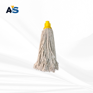A&S Plate Tipping Mop with Plastic Pole and Cotton Thread Head - Product Image 1