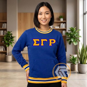 Sudadera Personalizada de Algodón y Felpa con Bordado de Sigma Gamma Rho, de Alta Calidad para Mujer, Ropa Griega Otoño/Invierno - Product Image 3