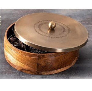 Juego de 4 Recipientes Metálicos con Acabado Esmaltado, Diseño Fabuloso, Tapa de Cobre Hecha a Mano, para Nueces, Frutos Secos, Frescos y Organizados - Product Image 4