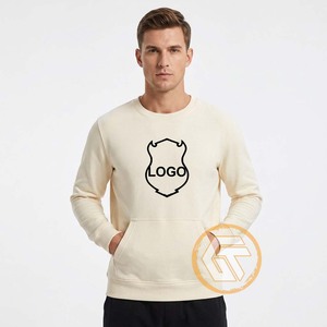 เสื้อสเวตเชิ้ตคอกลมผ้าฟลีซสำหรับผู้ชาย ทรงปกติ สีพื้น พิมพ์โลโก้ด้านหน้า สวมใส่สบายในฤดูหนาว ผ้าฝ้าย 100% ระบายอากาศได้ดี แห้งเร็ว - Product Image 2