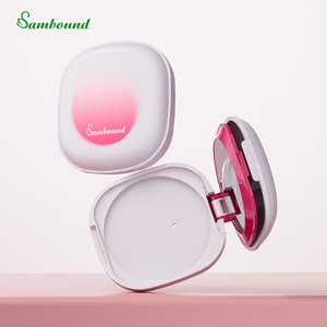 Manufacturer Pink <b>Matte</b> <b>Blush</b> Cosmetic Packaging With A Compartment Cute Single-color Compact Powder Case 58.5mm - Product Image 4
