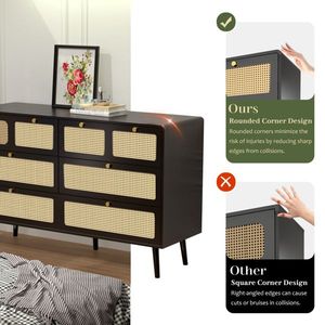 Wooden Dresser <b>Storage</b> <b>Chest</b> of Drawers - Product Image 5