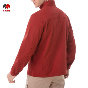 แจ็คเก็ตซอฟต์เชลล์ดีไซน์พิเศษสำหรับผู้ชาย ยี่ห้อ Ryan Pro Gear แบบซิป พร้อมโลโก้สั่งทำได้ ทรงปกติ สีพื้น - Product Image 3