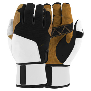 Gants de frappe de baseball pour adultes en cuir véritable noir, séchage rapide, respirants, durables, haute qualité, entraînement, gauche/droite, logo personnalisé - Product Image 1