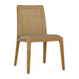 Silla de Comedor Escandinava de Madera de Teca Maciza con Asiento de Ratán Natural Tejido – Proveedor de Muebles Modernos para Restaurantes, Cafés y Hoteles - Product Image 2