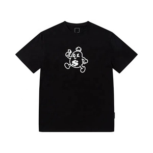 T-shirt <span class=keywords><strong>da</strong></span> <span class=keywords><strong>uomo</strong></span> blu a maniche corte con stampa del simbolo del dollaro bianco sul retro, casual, girocollo, vestibilità regolare, in jersey di cotone, stile streetwear. - Product Image 3