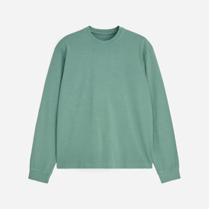 Sudadera Básica de Cuello Redondo para Hombre, Manga Larga, Color Sólido, Estilo Casual, Holgada, de Algodón y Felpa, Moda Urbana - Product Image 1