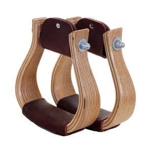 Étriers en bois massif pour chevaux, repose-pieds confortables pour équipement de selle, fournitures d'équipement équestre traditionnel - Product Image 2