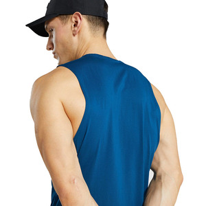 Camiseta sin mangas para hombre con cuello en V, diseño holgado y transpirable, corte muscular, 90% poliéster, 10% elastano, dobladillo curvo, personalizable - Product Image 6
