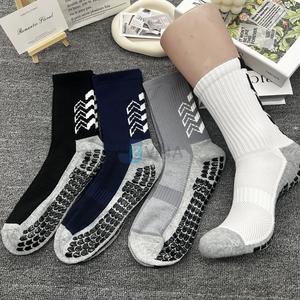 JZVINA Anti Slip <b>Crew</b> <b>Socks</b> With Geometric Pattern For Men <b>Women</b> Casual Wear Summer Breathable Knitted Non Slip <b>Socks</b> - Product Image 1