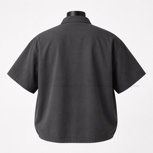 Camisa Casual Personalizada para Hombre, 100% Algodón Twill, Manga Corta, Cierre Completo, Fabricante de Marca Privada ODM, Primavera - Product Image 2