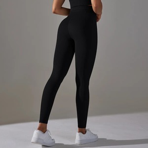 Leggings tricotés respirants taille haute pour femmes avec extensibilité premium, écologiques et imprimés sur mesure pour les acheteurs en gros - Product Image 5