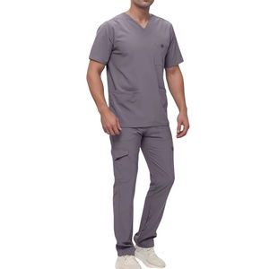 Conjunto de Uniforme Médico Unisex de Manga Corta y Pantalones, Tejido, Nuevo, para Hospital, Enfermería, Veterinaria - Product Image 4