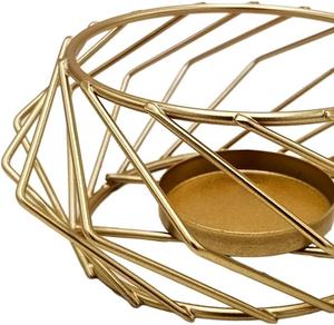Geometric Designed Golden Colored Tabletop Decorative <b>Tealight</b> <b>Candle</b> Holder Hot Selling Home Enhancing Reliable <b>Tealight</b> Stand - Product Image 3