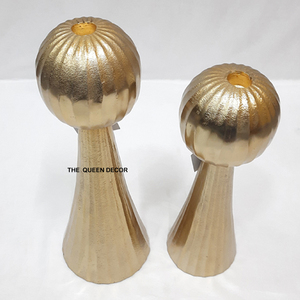 เชิงเทียนโลหะชุบทองรูปดอกไม้ ดีไซน์หรูหราทันสมัย เหมาะสำหรับตกแต่งบ้าน งานแต่งงาน หรือโต๊ะอาหาร - Product Image 5