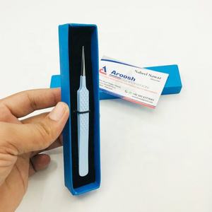 Vente en gros de pinces pointues à extension de cils en acier inoxydable de haute qualité avec logo personnalisé professionnel Pochette en PVC - Product Image 4