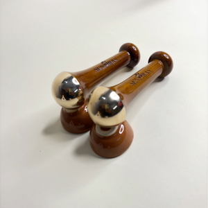 Senoras Natural Original Double Side Kansa Wand avec manche en bois de teck, outil de massage facial pour le corps, le cou et le raffermissement de la peau - Product Image 2