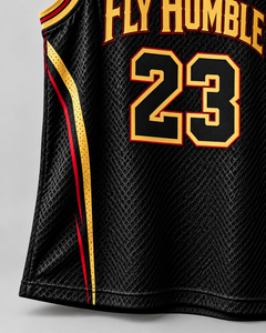 Maillot de basketball Fly Humble pour homme, débardeur sans manches en mesh, numéro 23, impression sublimée, respirant, vêtements toutes saisons, vente en gros - Product Image 6