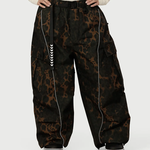 Pantalones de esquí impermeables y cortavientos con cremallera para hombre, unisex, térmicos, para nieve, deportivos, extragrandes, tipo cargo - Product Image 4