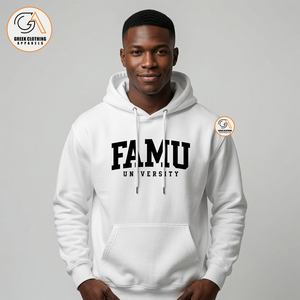 เสื้อฮู้ดผ้าฝ้ายฟลีซ FAMU แบบสั่งทำพิเศษ ลายพิมพ์สัตว์ แฟชั่นฤดูหนาวรักษ์โลก สำหรับชมรมและวิทยาลัย - Product Image 4
