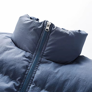 <b>Lightweight</b> Warm Long Puffer <b>Jacket</b> with Stand Collar and Front Logo Soft Padded Outerwear <b>Casual</b> Everyday Clothing Essential - Product Image 5