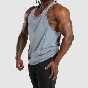 Camiseta sin Mangas para Hombre, Color Azul Claro, Cuello Redondo, Tejido de Punto, Color Sólido, Estilo Casual, Transpirable, Poliéster, Producción Harry Johnson OEM - Product Image 2