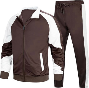 Conjunto Deportivo para Hombre en Verde Neón y Negro, Chaqueta con Cierre Completo y Pantalones a Juego, Estilo Deportivo Casual Urbano, Ligero para Invierno - Product Image 3