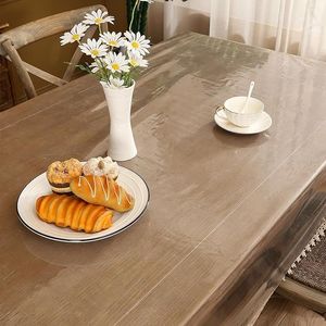 Tovaglia Protettiva Impermeabile Trasparente in Vinile, Copertura Quadrata in Plastica per Piani Tavolo - Product Image 2