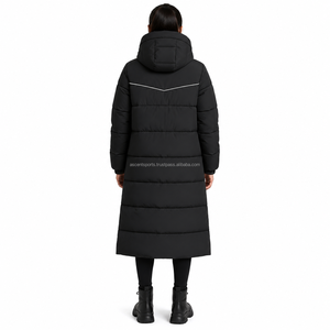 Fashionable OEM <b>Women</b>’s <b>Long</b> Hooded <b>Puffer</b> <b>Jacket</b> Thick Warm Winter Cotton-Filled Coat Wholesale Factory Export - Product Image 2