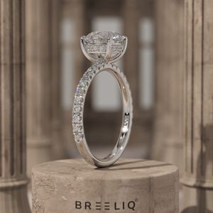 แหวนหมั้นมอสซาไนต์ทรงกลม 2 กะรัต ยอดนิยม แหวนเงินแท้ 925 ประดับเพชรเม็ดเดี่ยว แหวนแต่งงานแบบวงแหวนประดับเพชร - Product Image 3