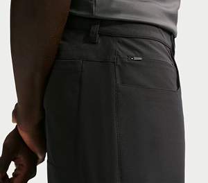 Pantalon de golf noir coupe droite pour homme, respirant, en polyester, décontracté, avec ceinture, poids moyen, pour le printemps - Product Image 6