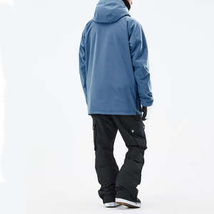 Veste d'hiver unisexe pour homme, bleu ciel, imperméable, à fermeture éclair, avec capuche, en polaire isolante, logo personnalisé, randonnée en plein air, ski - Product Image 6