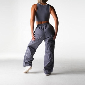 Pantalones de poliéster para hombre, estilo jogger, con botones, para gimnasio, entrenamiento, cintura elástica, sueltos, ligeros, para esquí, con cinturón, para pesca, actividades al aire libre y trekking - Product Image 2