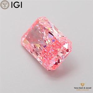 Diamante Cultivado en Laboratorio con Certificado IGI, Corte Radiante de 1.00 Quilates, Color Rosa Intenso, Claridad VVS2, para Anillo de Diseñador - Product Image 4