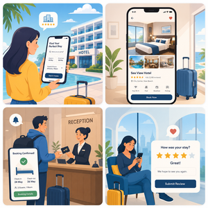 แอปจองโรงแรมหรู บริการจองออนไลน์ ตรวจสอบสถานะห้องพักได้ทันที จัดการแขก รองรับแอนดรอยด์ ไอโอเอส อินเทอร์เน็ต - Product Image 4