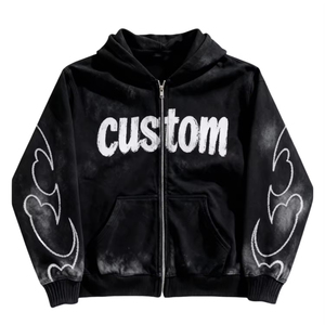 เสื้อฮู้ดซิปโอเวอร์ไซส์ สกรีนโลโก้ตามสั่ง MOQ ต่ำ ผ้าฝ้าย 100% หนานุ่ม ซักแบบวินเทจ 400 GSM สไตล์สตรีทแวร์ สำหรับผู้ชาย ใส่ได้ในฤดูหนาว - Product Image 6