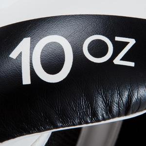 Gants de boxe en cuir blanc, fermeture à lacets, sangle de poignet réglable, équipement d'entraînement respirant pour adultes, unisexe, logo personnalisable - Product Image 6