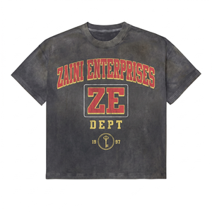 Men T-Shirt 230grams 100% Cotton Heavyweight Printed OEM ODM Oversized Fit O-Neck Short Sleeve Breathable Eco-Friendly Quick Dry - Product Image 1