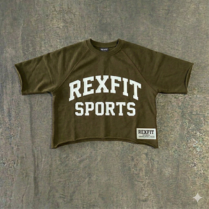 T-shirt Homme 2026 OEM Personnalisé en Coton Épais, Coupe Oversize à Épaules Tombantes, Style Cropped Boxy avec Appliqué Brodé - Product Image 1