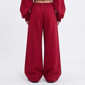 Hot Selling Polyester/Cotton Fleece Breathable Elastic Waist Drawstring Baggy Joggers Heavyweight High Street Lace Winter - Product Image 6