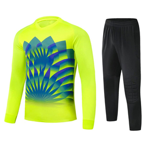 Tenue de gardien de but de football rembourrée à manches longues, style uniforme de football, kit de maillot de football personnalisé - Product Image 1