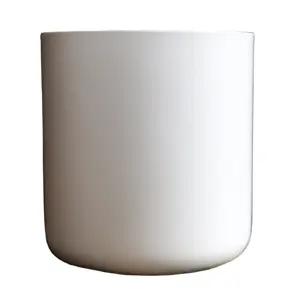 White Powder Coated Iron Container Candle Container For Soy Wax to Manufacture Candles flat bottom supplier india