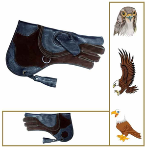 Gant de fauconnerie en cuir véritable robuste pour homme – Protège-bras extra long pour la manipulation des faucons, des houkats et des aigles - Product Image 6