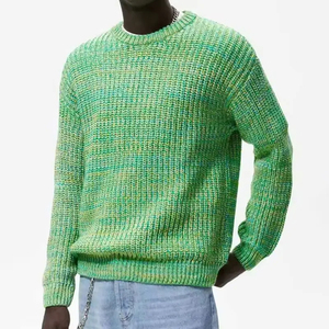 Fournisseur OEM – Pull Homme Entièrement Tricoté Personnalisé avec Motif Lettres, Col Rond, Tricot d'Hiver – Fabricant OEM – Logo Avant – Haute Qualité - Product Image 2