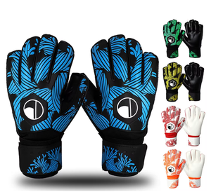 Football Goalkeeper Gloves Wrist Length Full Finger Non-Slip Breathable PU Material Finger <b>Thumb</b> Protection Unisex Sports Glove - Product Image 1