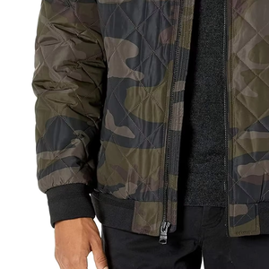 Premium Quality Fashionable Best Price Custom Coated Canvas Stand Collar Front & Back Logo Print <b>Men's</b> Bomber <b>Jacket</b> - Product Image 6